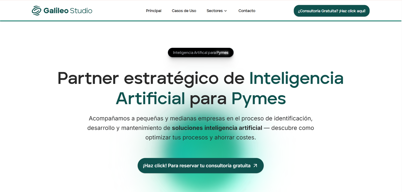Web creada por WebWaves Studio para Galileo Studio AI